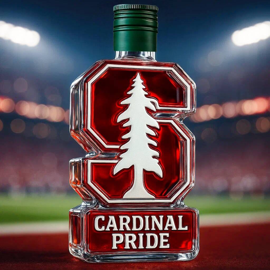 Stanford Cardinal Whiskey Bottle