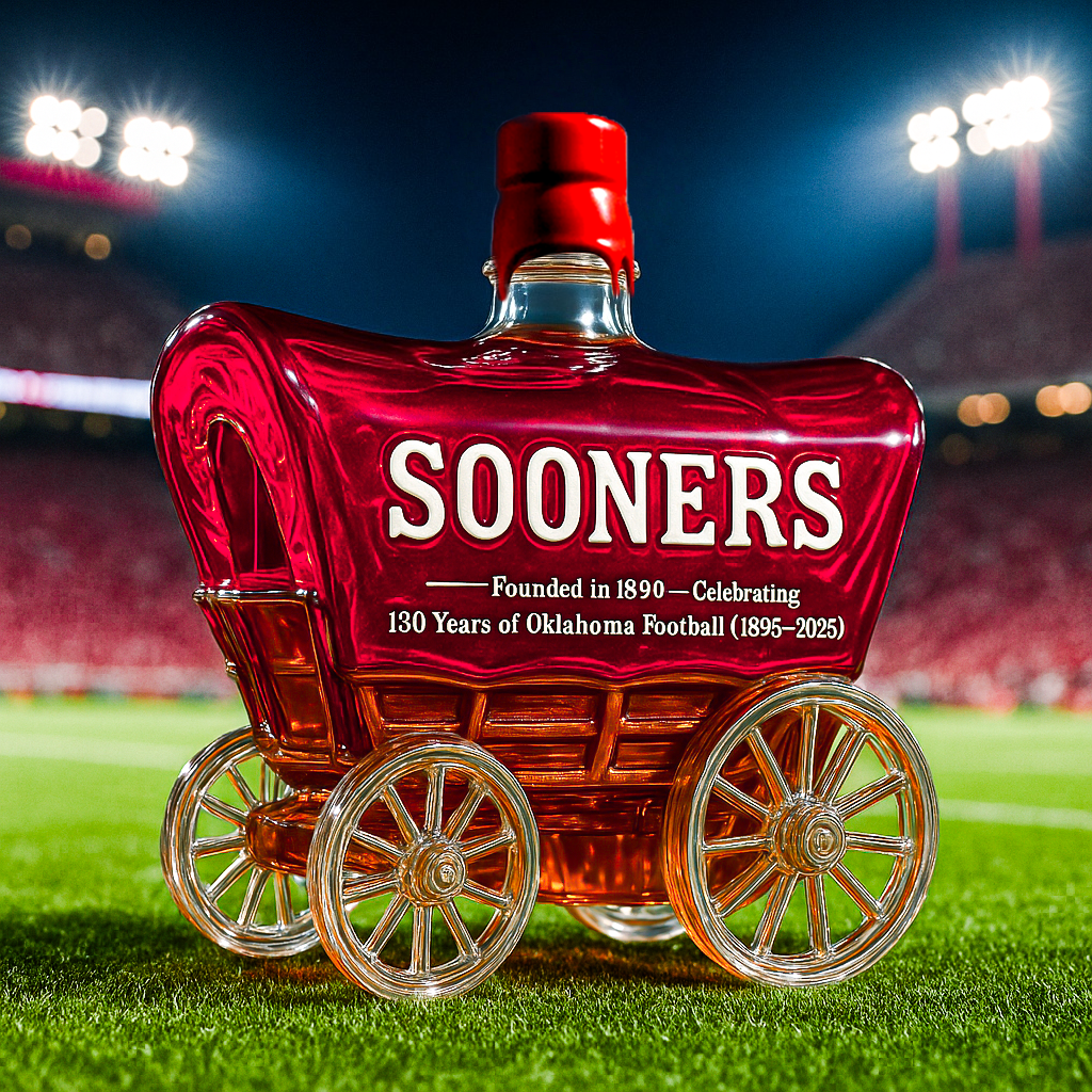 University of Oklahoma Sooner Schooner Whiskey Bottle