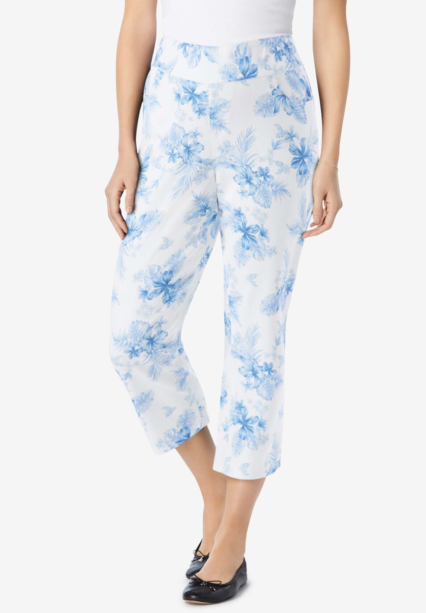 Flex-Fit Pull-On Denim Capri