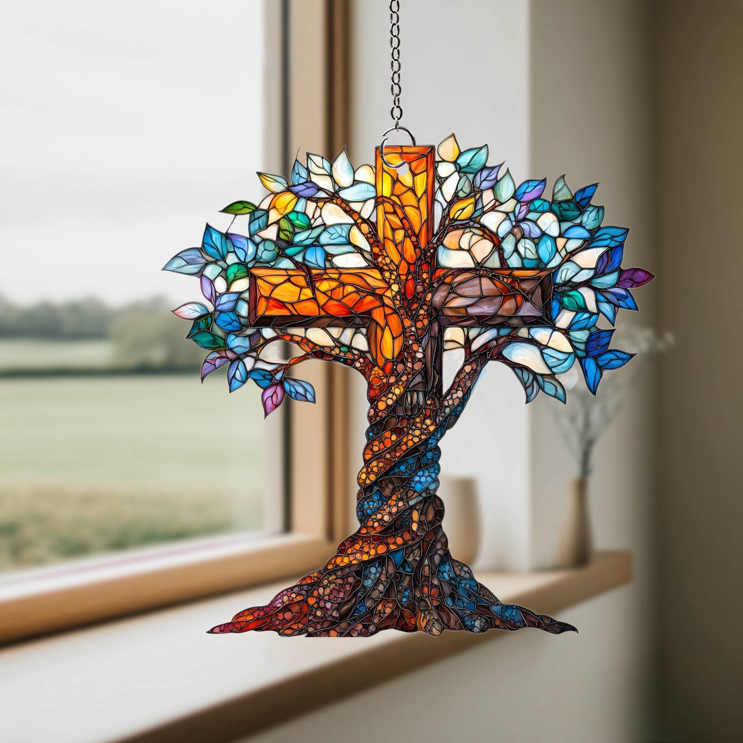 Christian Cross Stained