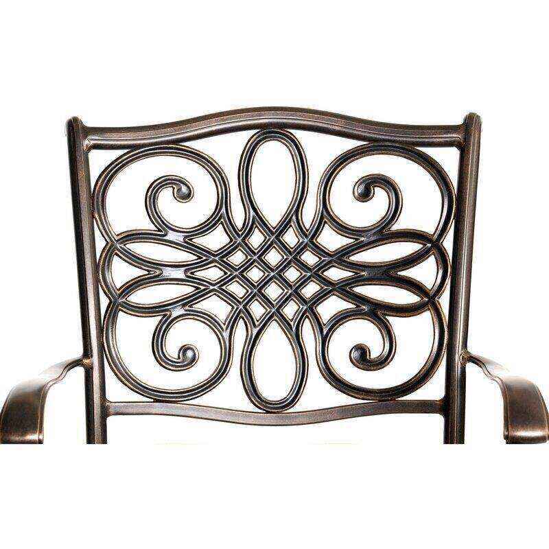 Bucci Round 6 - Person 56'' Long Aluminum Bar Height Dining Set with Cushions