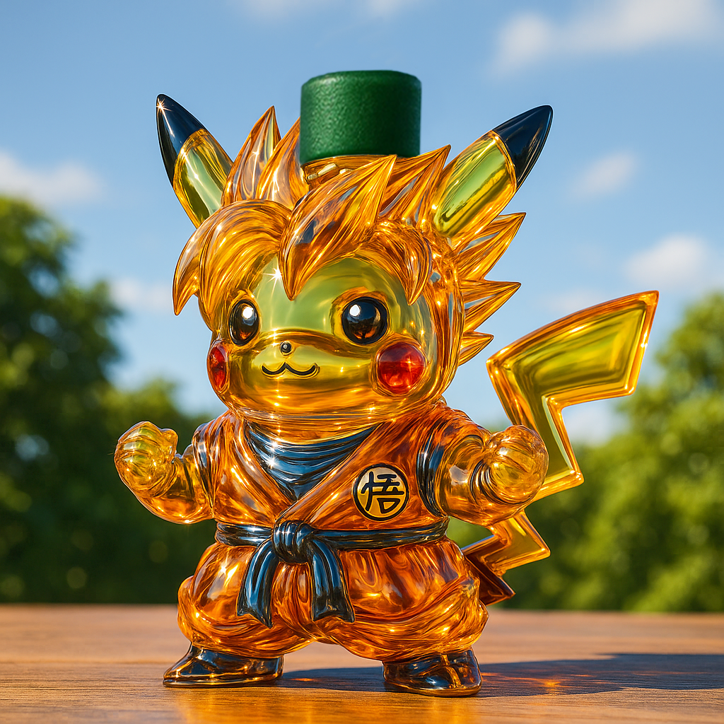 Pikachu x Goku Whiskey Bottle