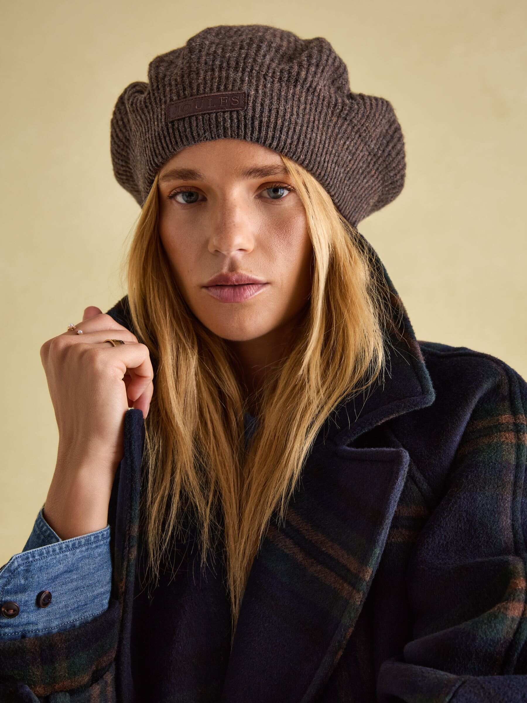 Joelle Brown Knitted Beret