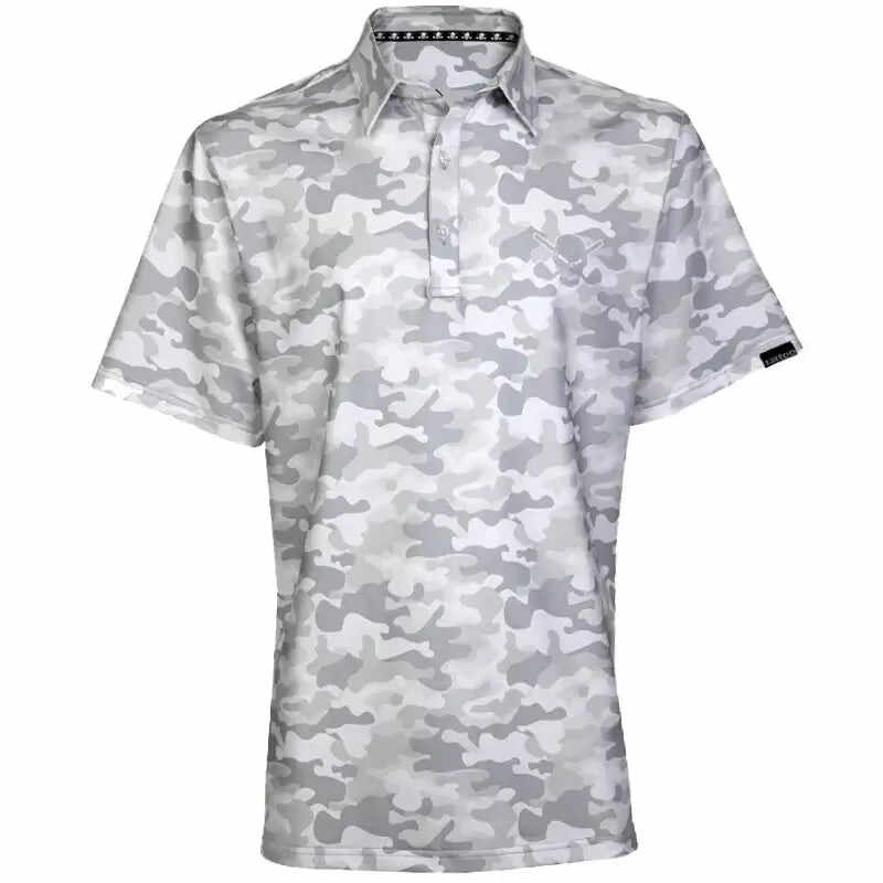 Camo Cool-Stretch Golf Shirt (White)