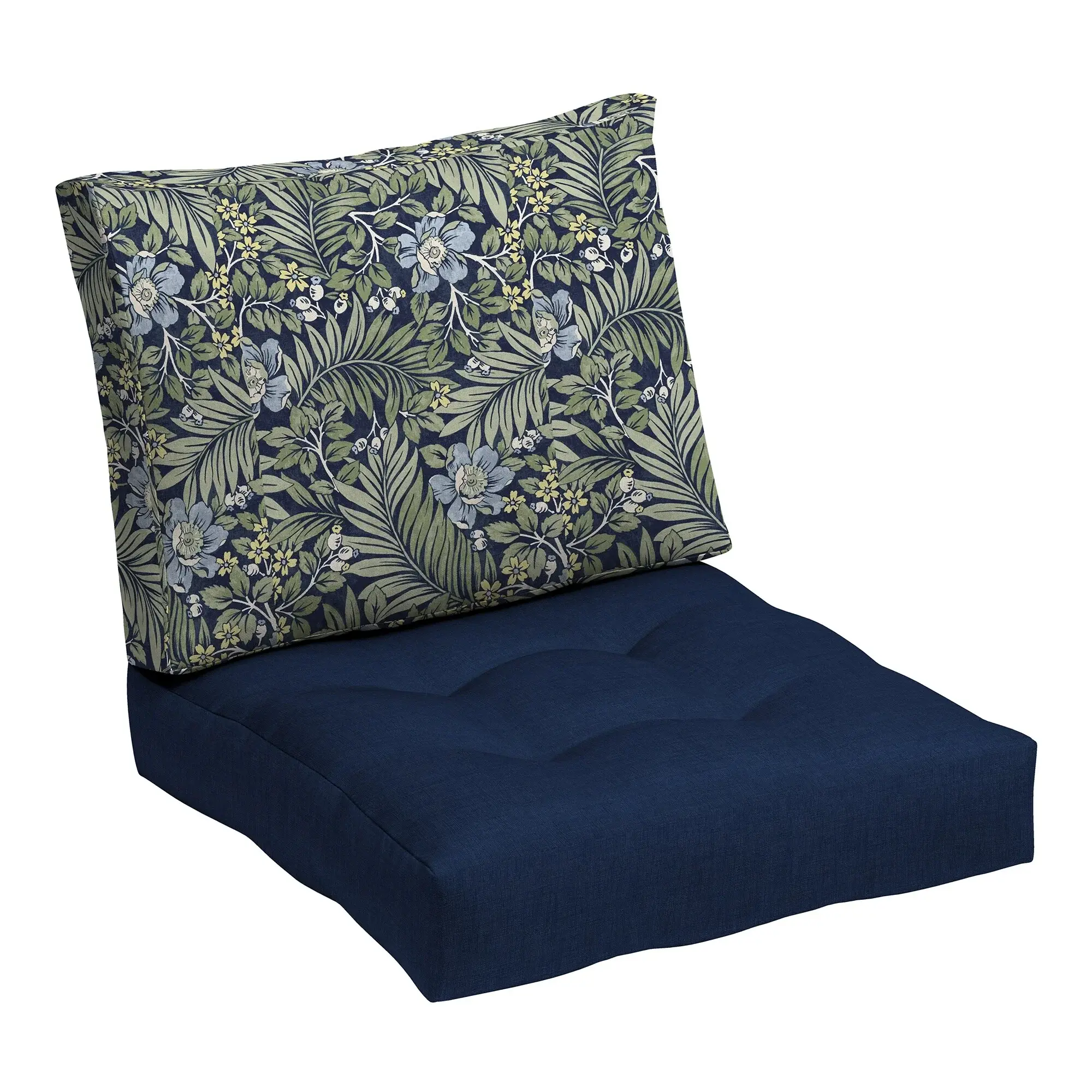 ARDEN Outdoor Plush Modern Tufted Blowfill Deep Seat Set, 24 x 24