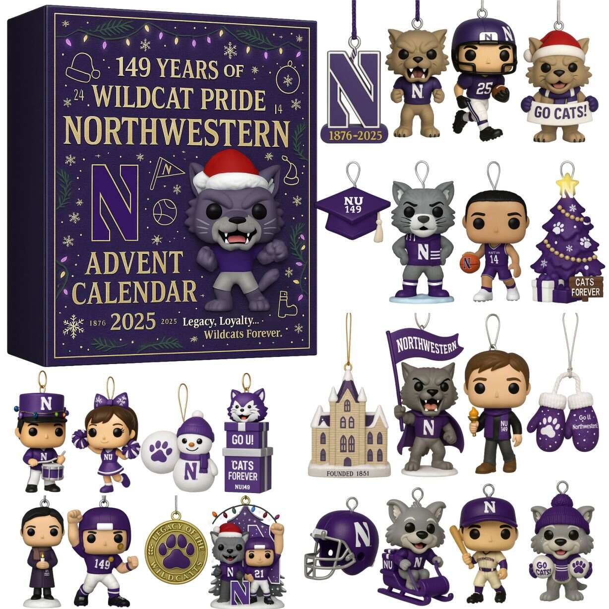 Northwestern Wildcats 149th Anniversary Pop Advent Calendar