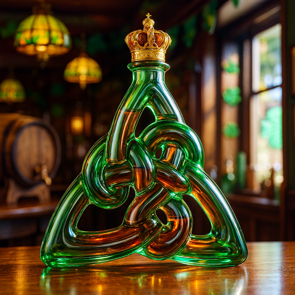 🍀Celtic Triquetra Limited Edition Whiskey Bottle