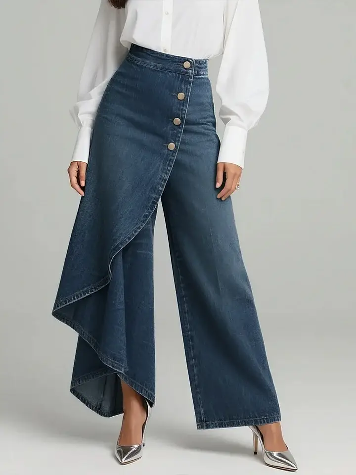 🔥Summer Arrivals🌟Women's High-waisted Relaxed Fit Wide-leg Jeans With A Stylish Design