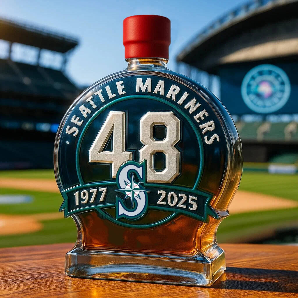 Seattle Mariners Seattle Mariners whiskey bottle whiskey bottle