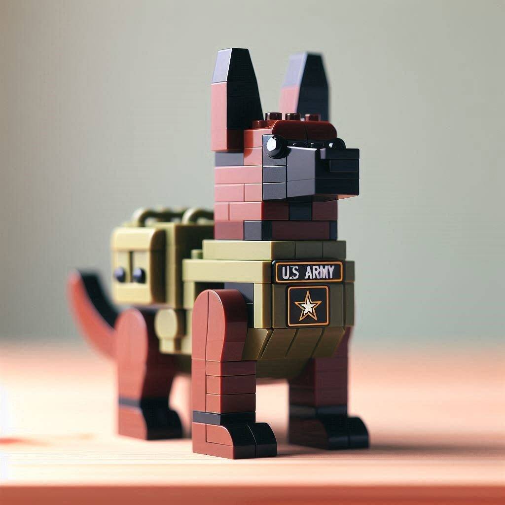 Military Dog Brick Set