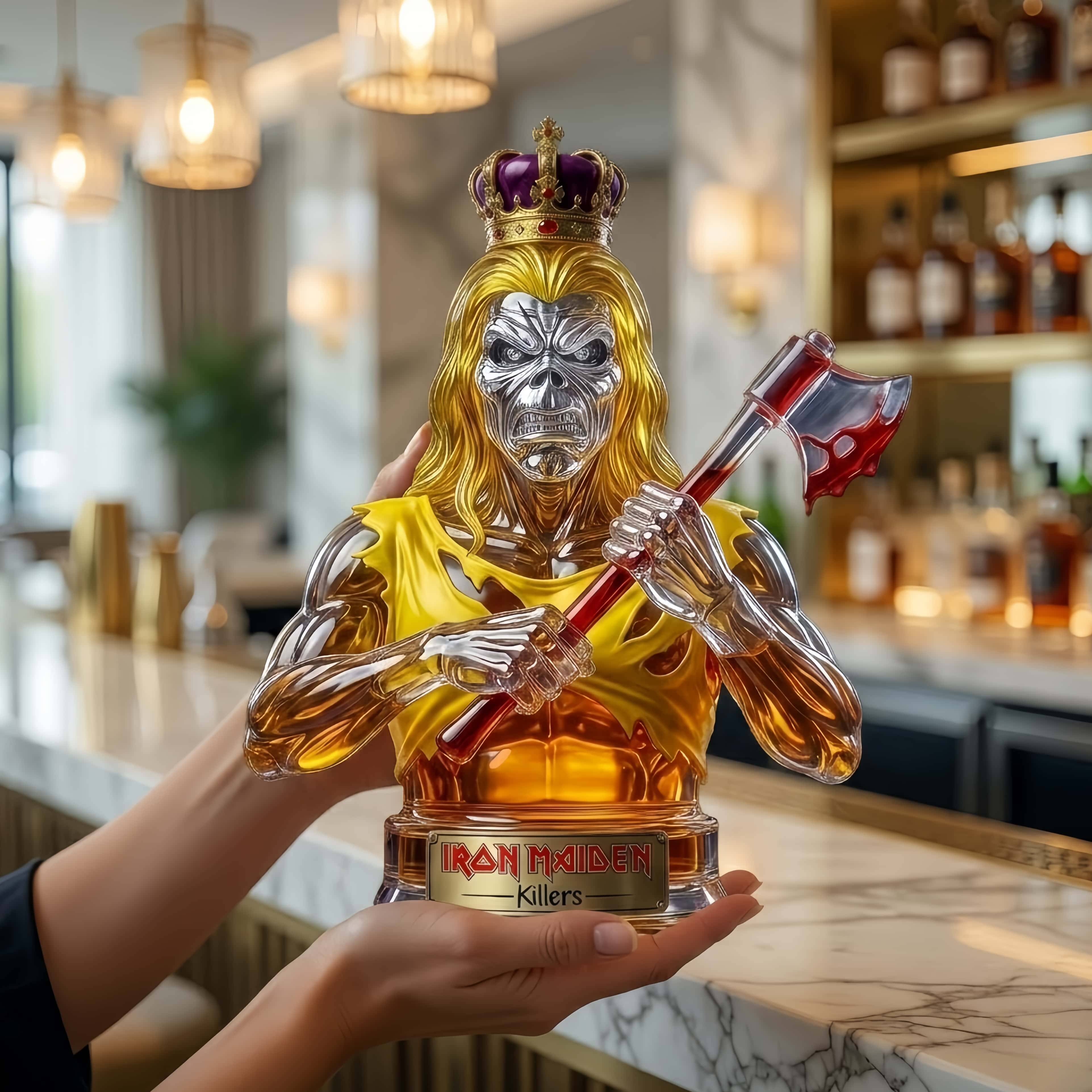 Iron Maiden Killers Edition Eddie 3D Sculpted Whiskey Bottle