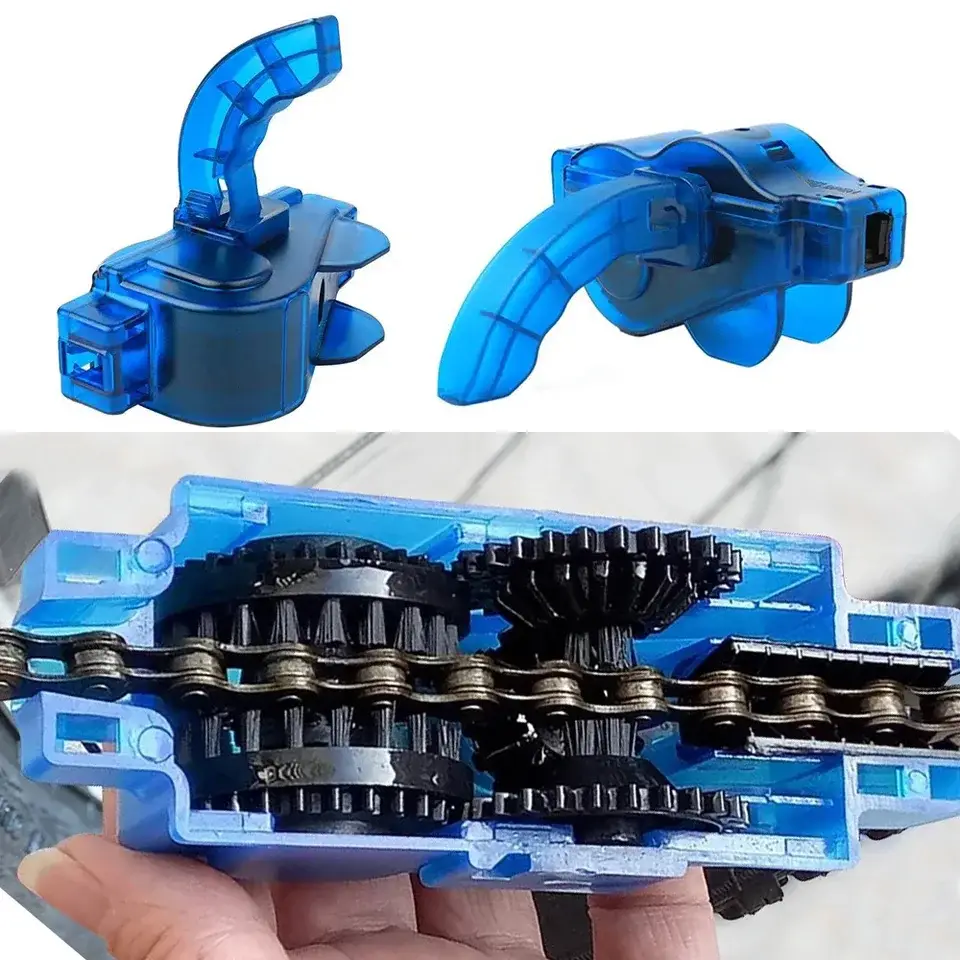 Heavy Duty Bicycle Chain Cleaning Brush Washer Kit for Mountain Road Bikes Quick Chain Scrubber Drivetrain Cleaning Maintenance