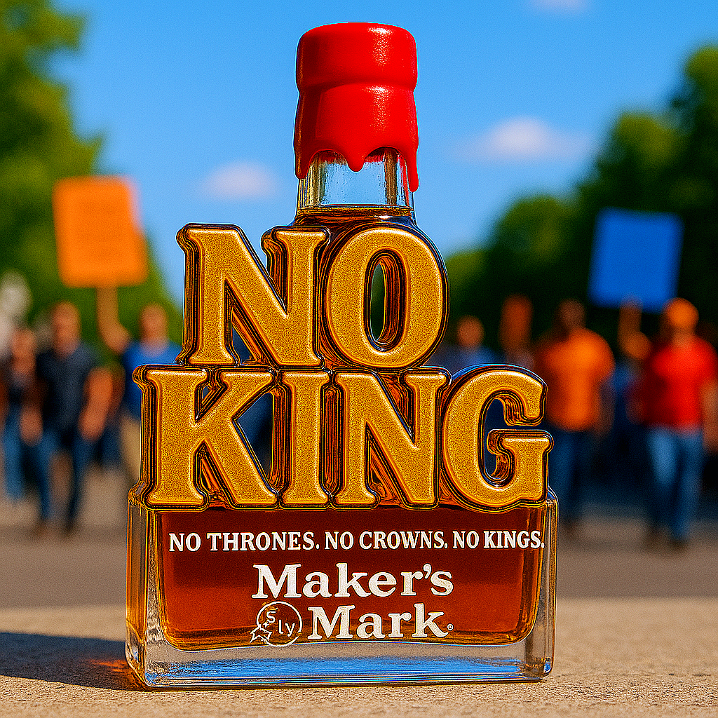 NO KING Whiskey Bottle
