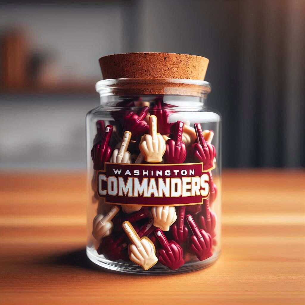 Funny Football Team Middle Finger Jar