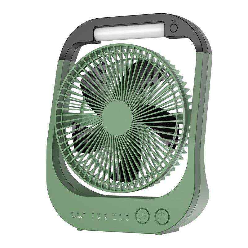 1pc USB Desk Fan, 10000mAh Rechargeable Battery Operated Fan, 4 Speeds Table Fan, 180°Rotation, LED Light, Timer, Portable Fan For Camping,Traveling