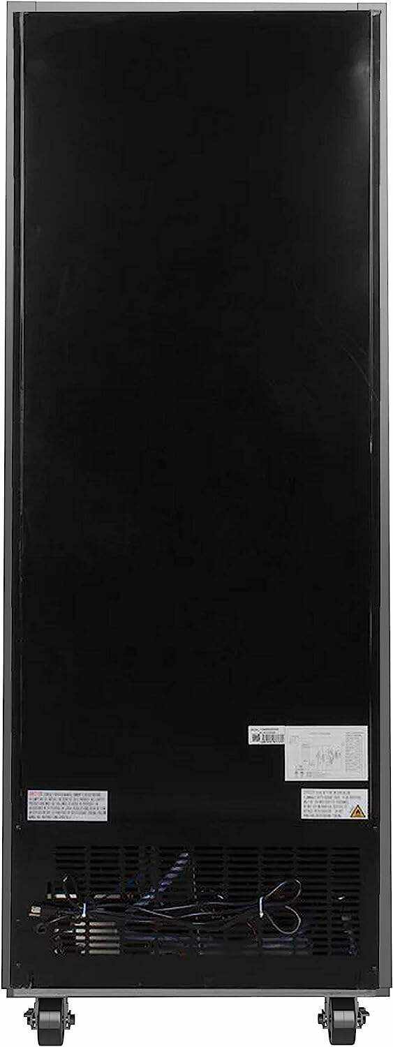 KoolMore Commercial One Glass Door Display Upright Beverage Refrigerator Cooler Merchandiser - 12 Cu. Ft [Black] (MDR-1GD-12C)