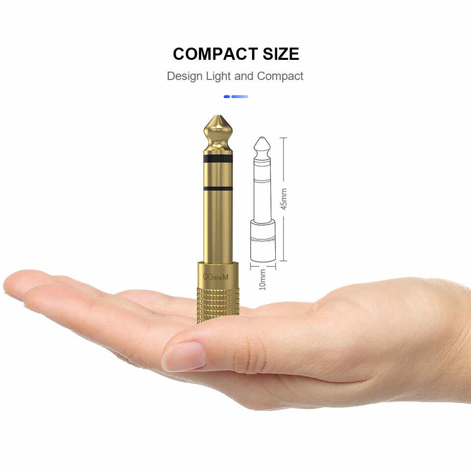 QGeeM 6.35mm to 3.5mm Earphone Audio Adapter
