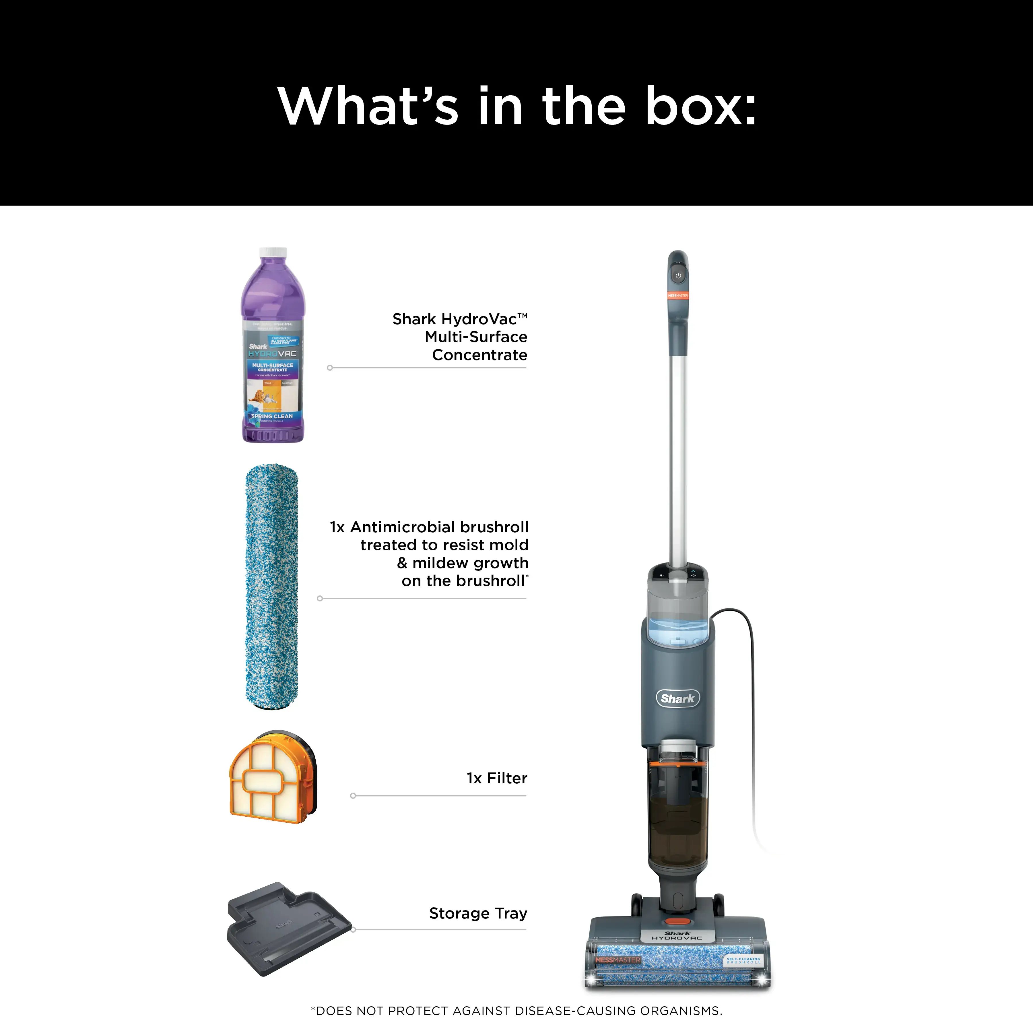 Corded 3-in-1 Vacuum Mop Self-Cleaning System WD161