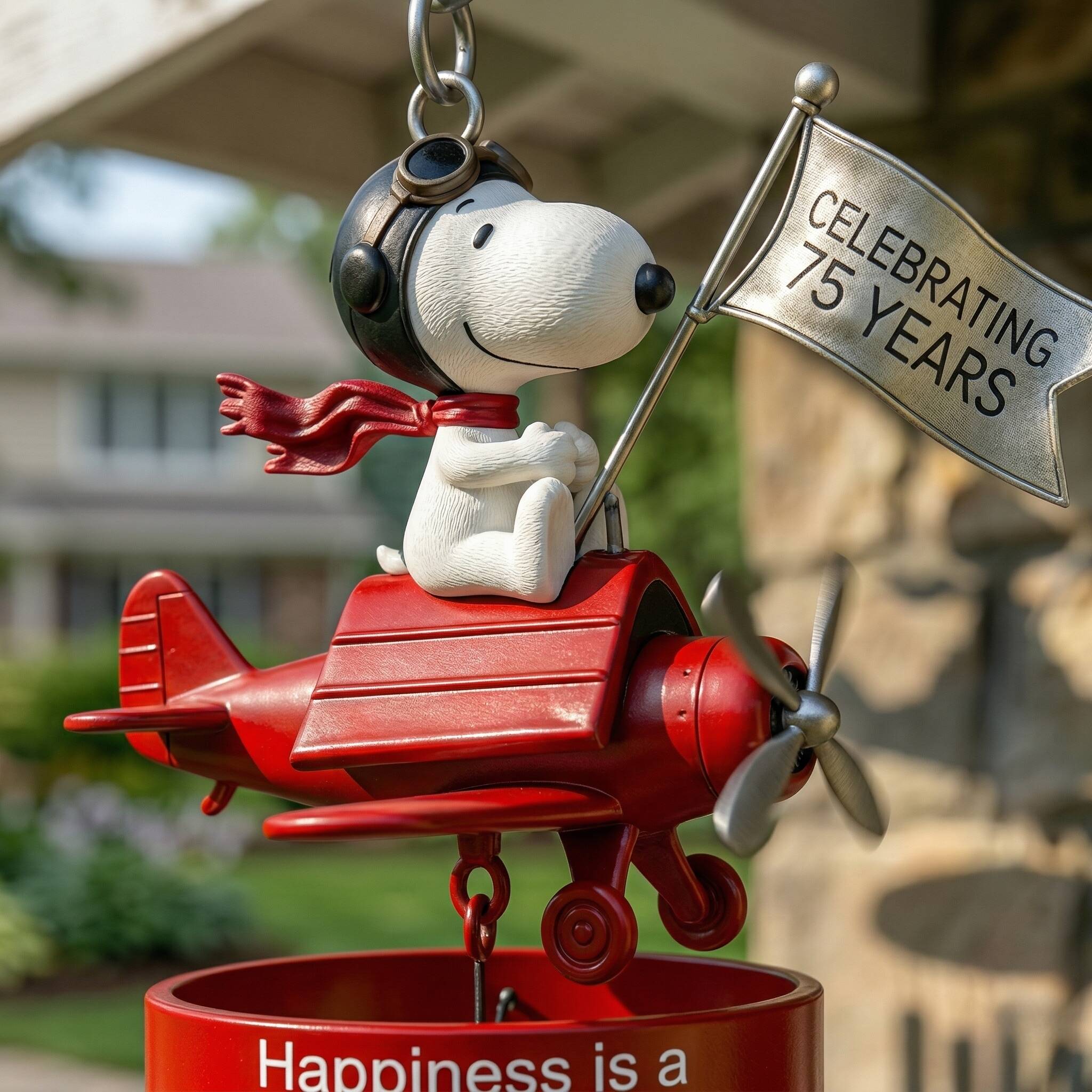 🐶Snoopy 75th Anniversary Flying Ace Peanuts Wind Chime
