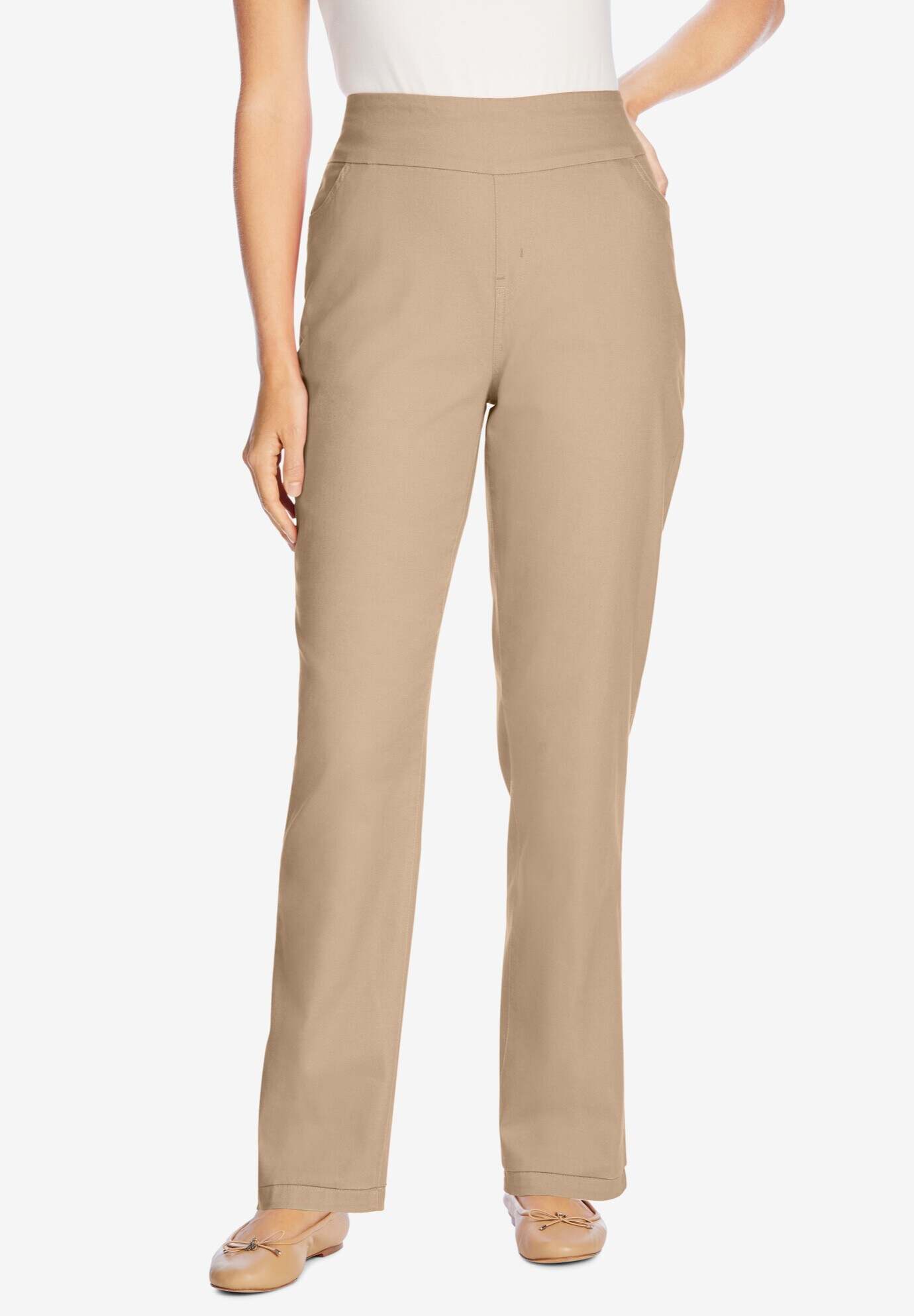Flex-Fit Pull-On Straight-Leg Jean