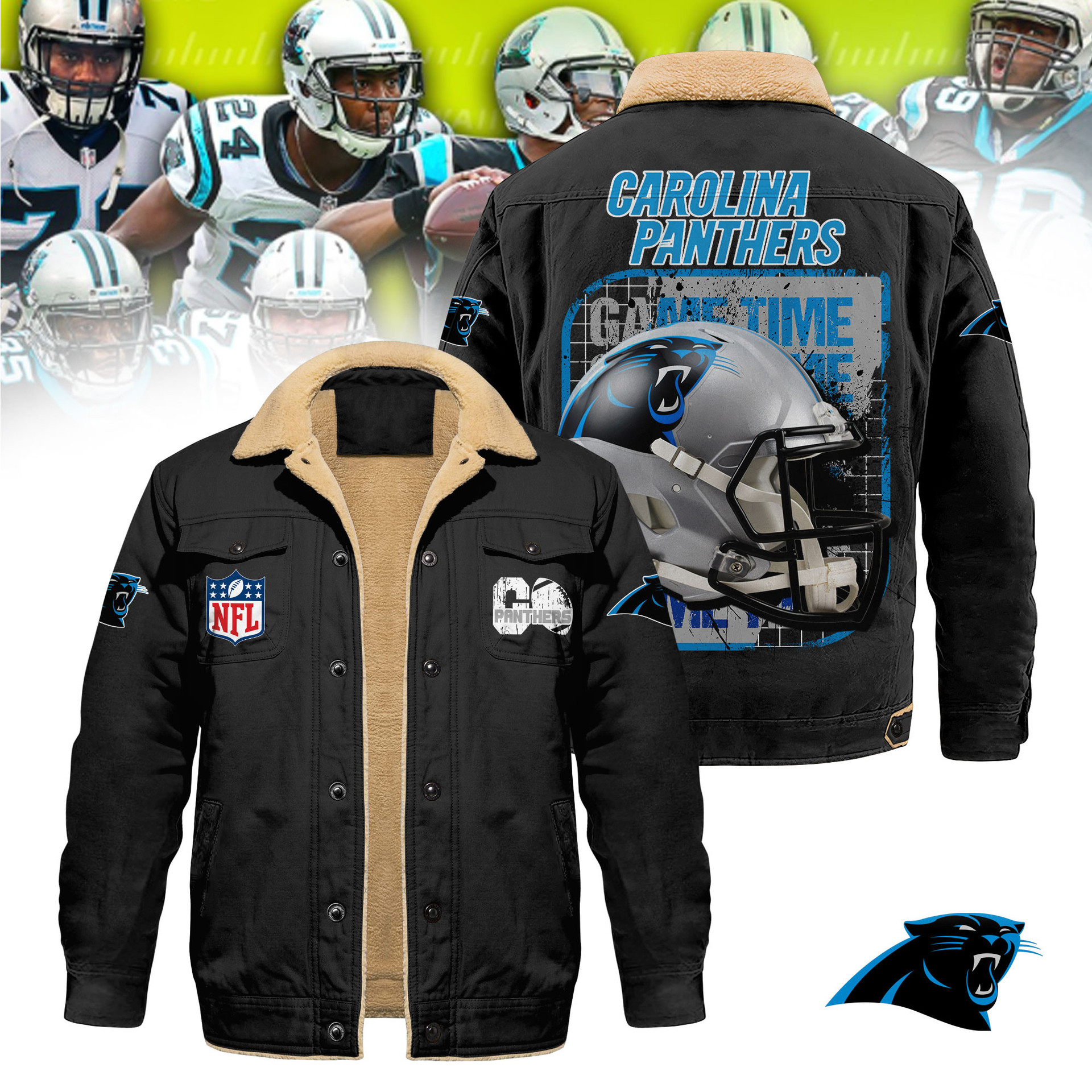 Carolina Panthers | Premium NFL 2D Cargo Fleece Jacket HY