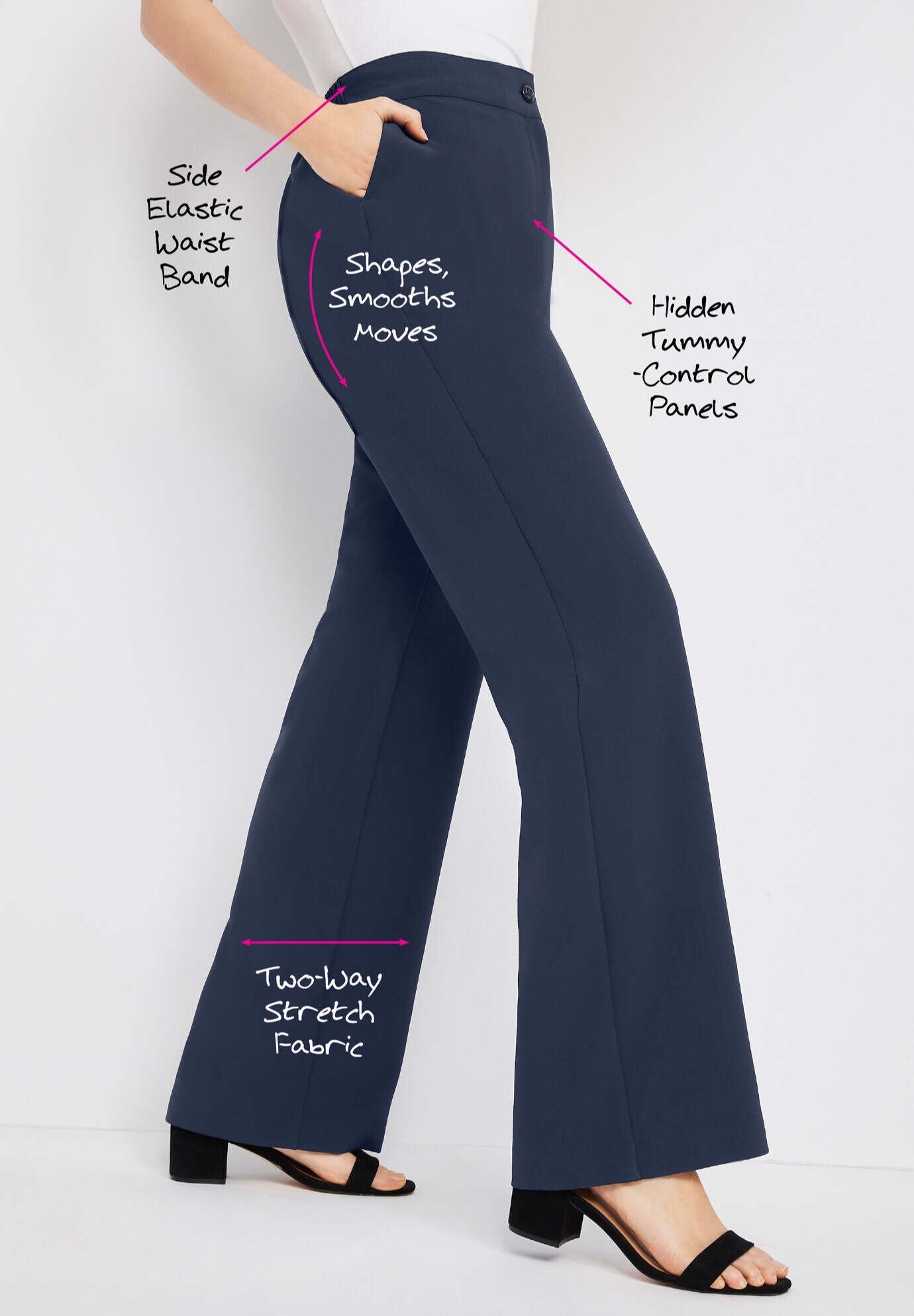 Tummy Control Bi-Stretch Bootcut Pant