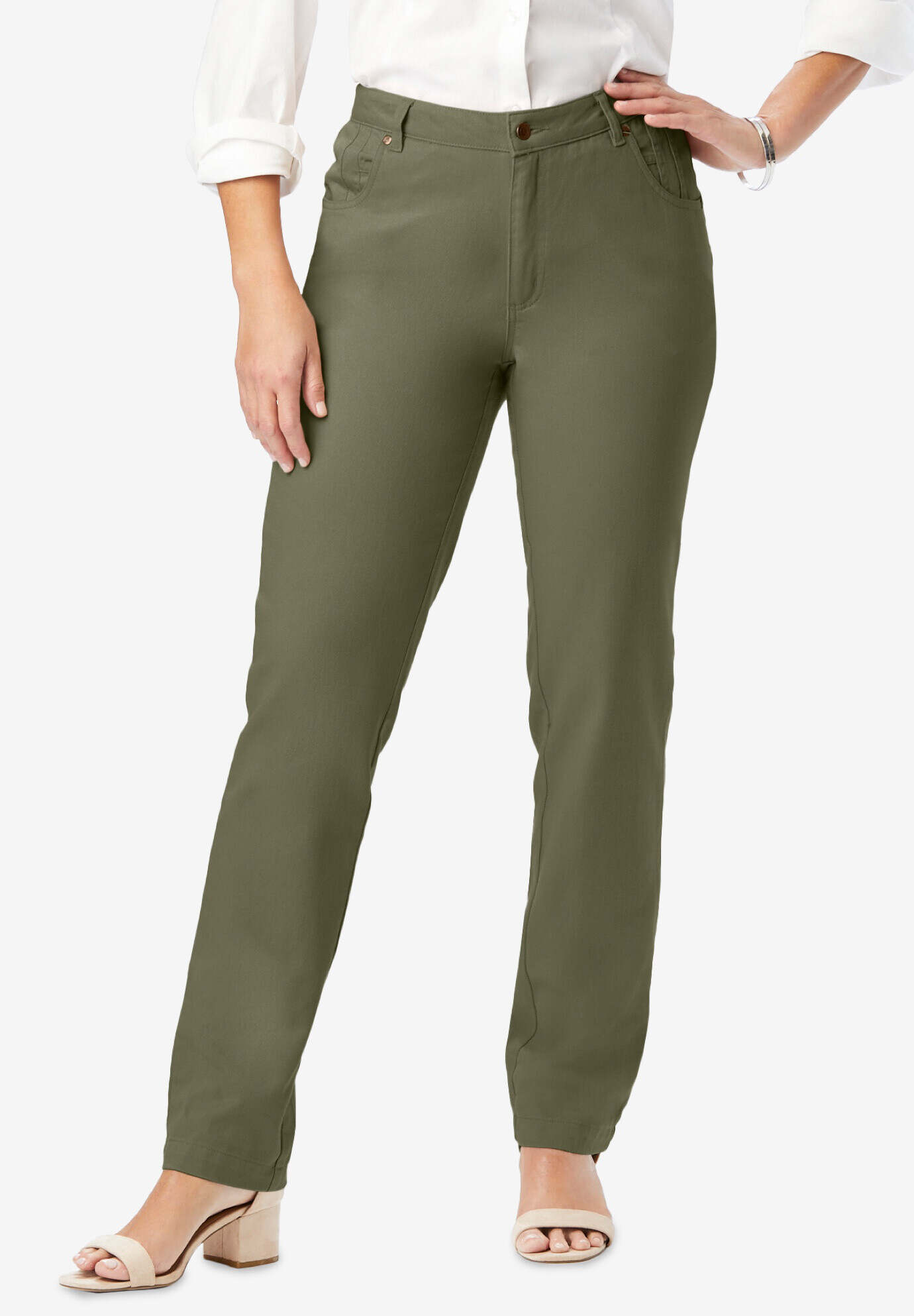Classic Cotton Denim Straight-Leg Jean