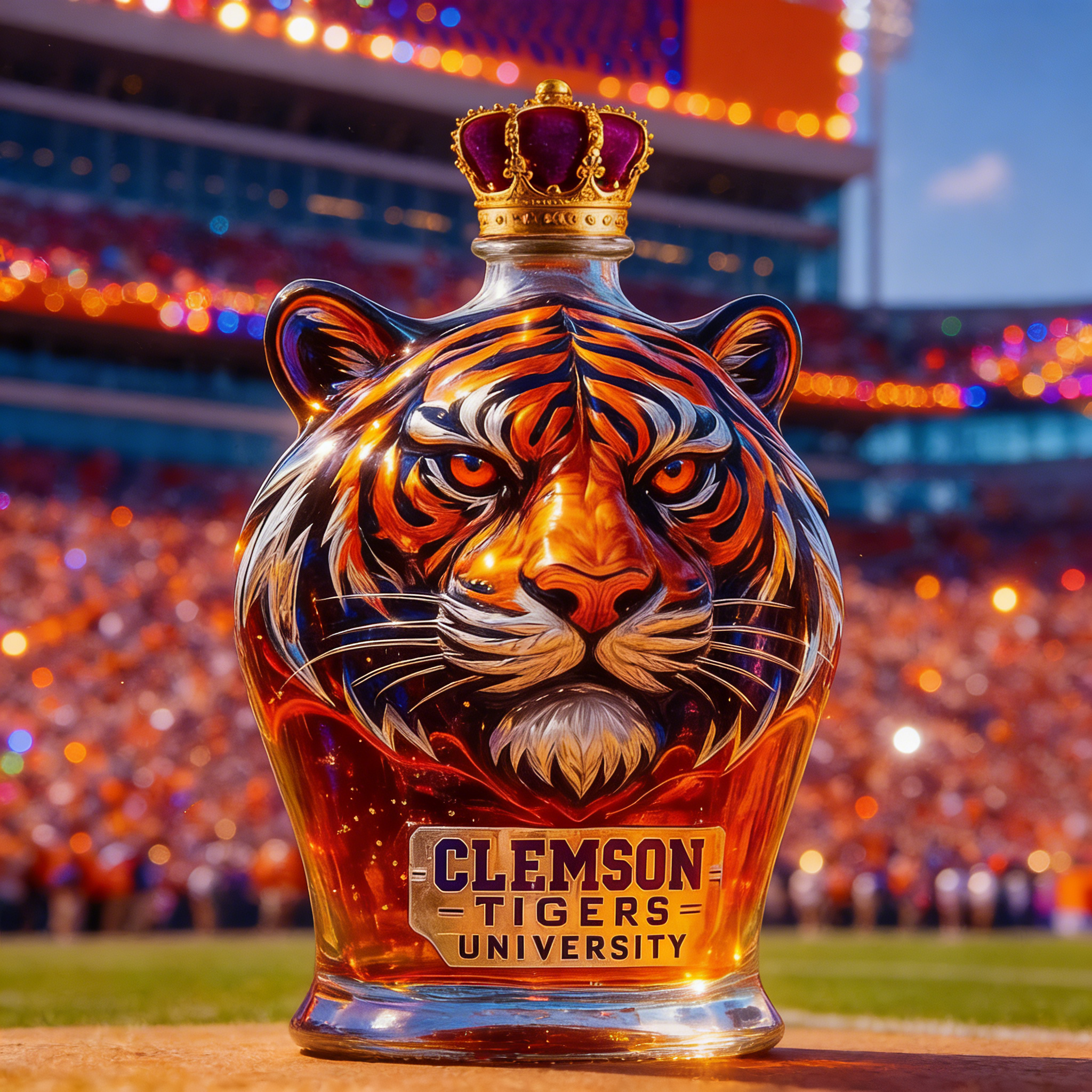 Clemson Tigers Whiskey Bottle