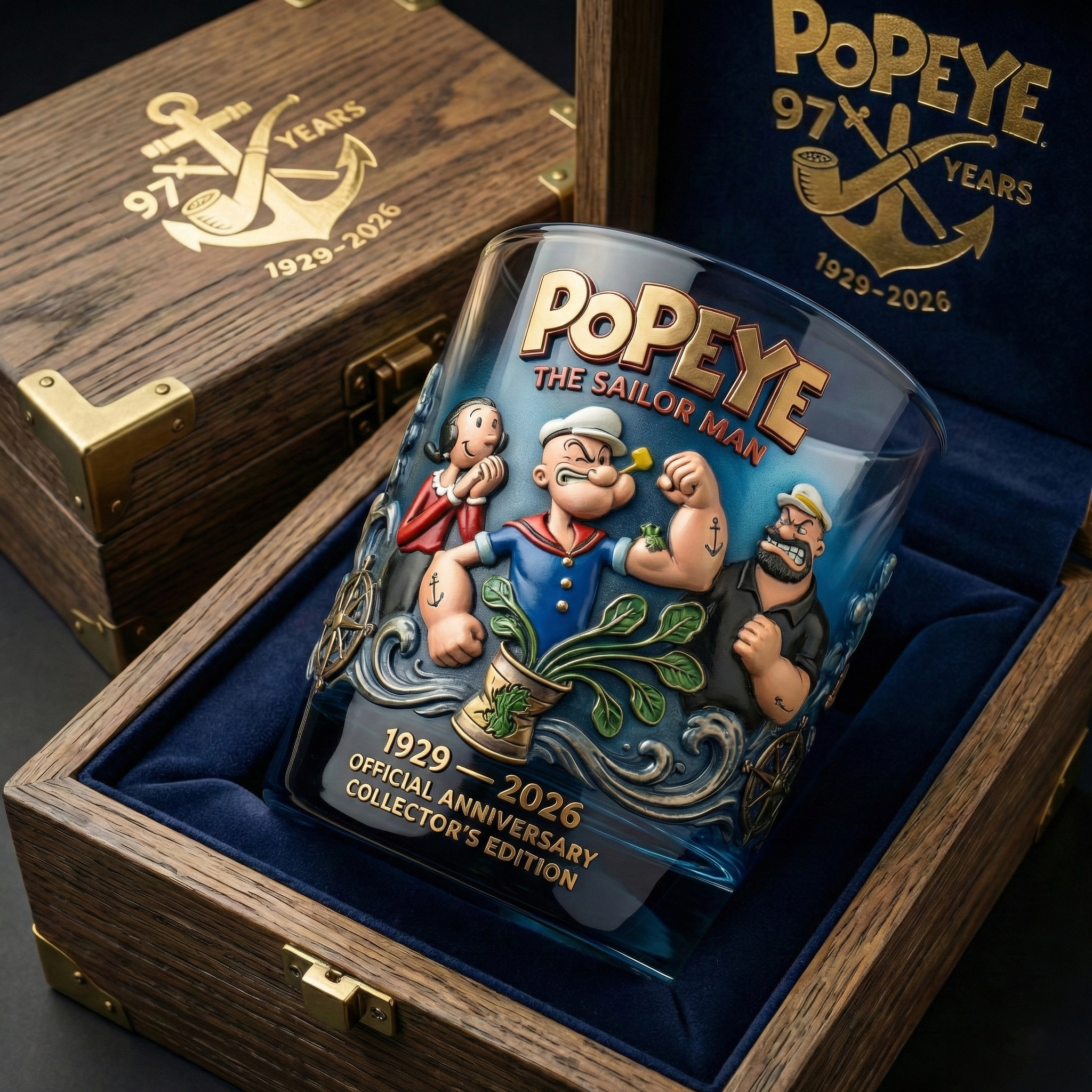 [PRE-ORDER] Popeye the Sailor Man 97th Anniversary Official Anniversary Commemorative Glass