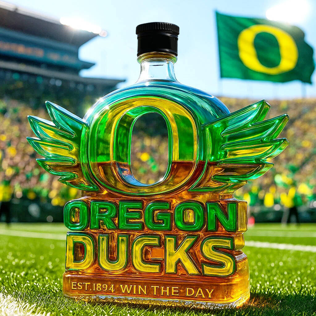 Oregon Ducks Limited Edition Whiskey Bottle