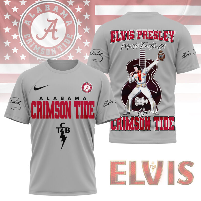 Alabama Crimson Tide | Premium NCAA Elvis Presley Fan 3D Shirt NY