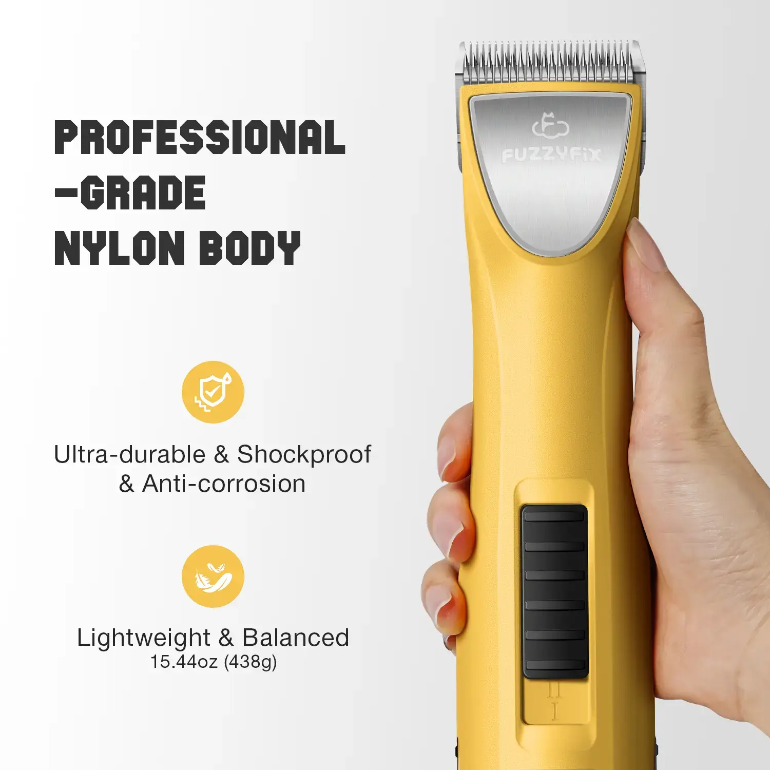 Professional Dog Clippers for Grooming with Charging Replacement, Low Noise Pet Grooming Kit for Thick Curly Matted Heavy Coats Cordless Hair Trimmer with 8 Metal Guide Combs for Animal Horse