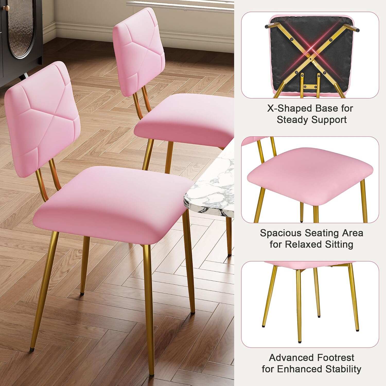 VECELO Dining Chairs Set of 2