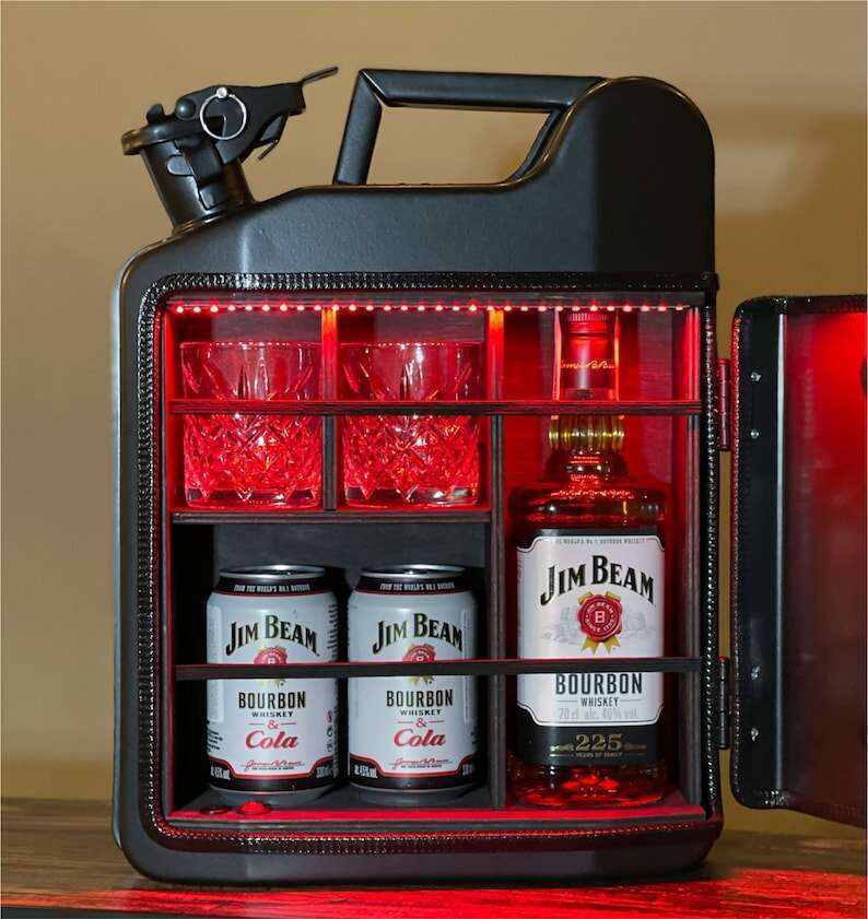 10 L Jerry can mini bar for present, Custom original gift for a man, Party can mini bar, Canister bar, Mens gift bar for boss