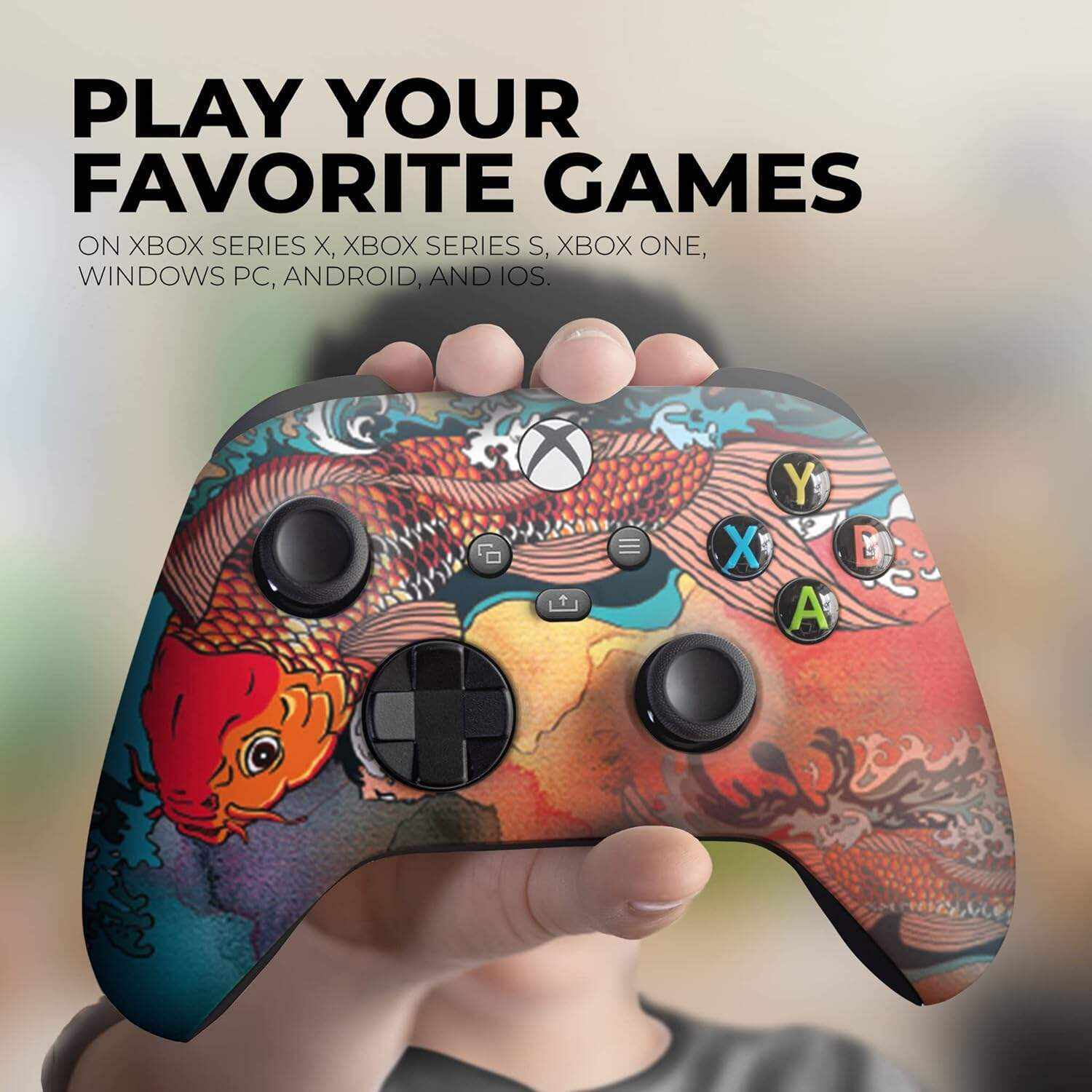 DreamController Original X-box Wireless Controller Special Edition Customized Compatible with X-box One S/X-box Series X/S & Windows 10 Made with Advanced HydroDip Print Technology(Not Just a Skin)