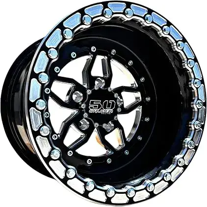 Beadlock Wheels (1 pc) – Billet Aluminum Rims for Canam X3 - Honda Talon - Kawasaki KRX1000 - Polaris RZR XP 1000 - Polaris Turbo S - Polaris General | UTV/ATV Wheels