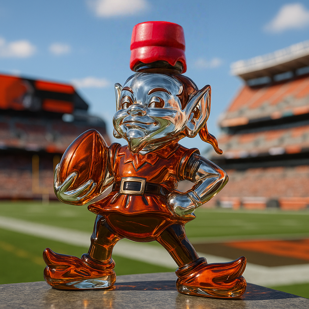Cleveland Browns Brownie the Elf Whiskey Bottle
