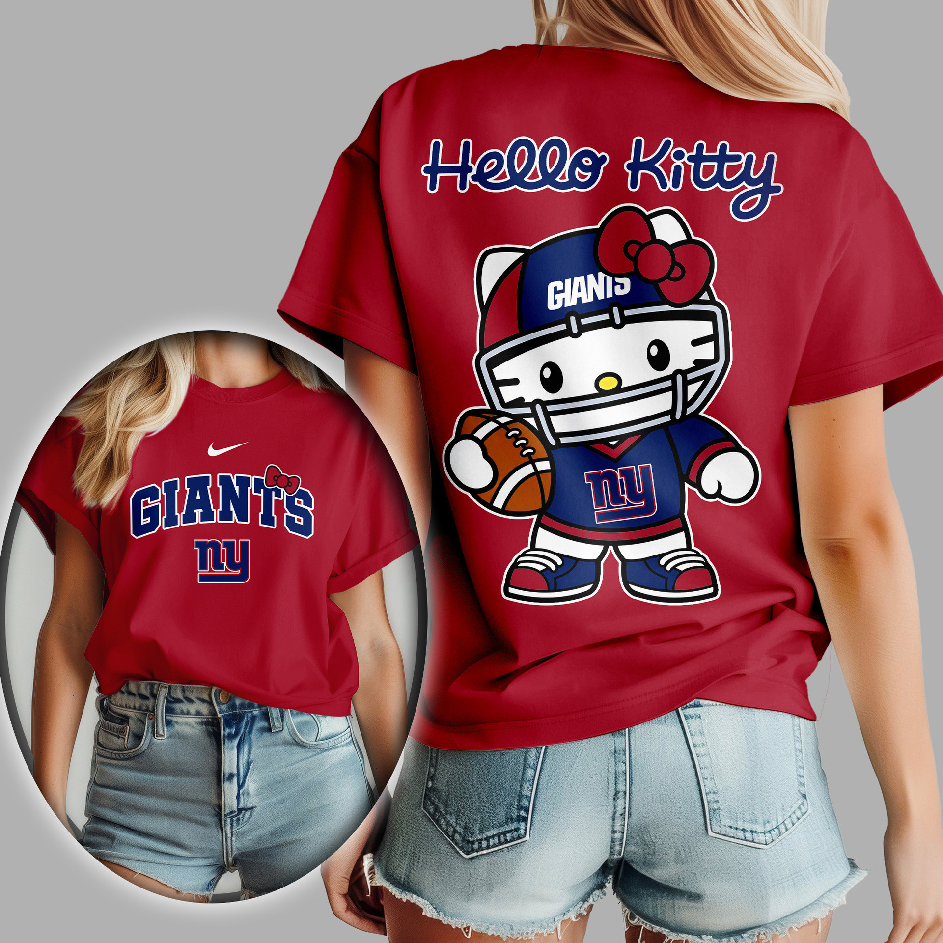 New York Giants | Premium NFL Hello Kitty Women's Shirt TD