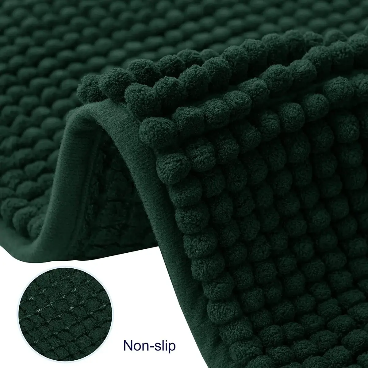 Subrtex Luxury Chenille Bath Rugs Soft Bathroom Mats