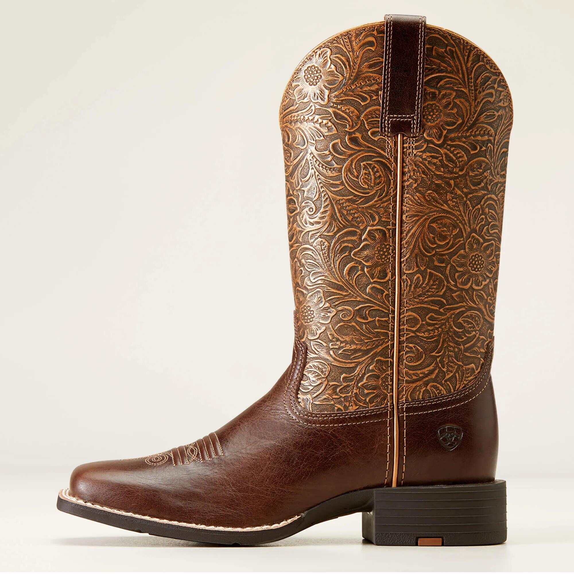 Round Up Wide Square Toe Western Boot