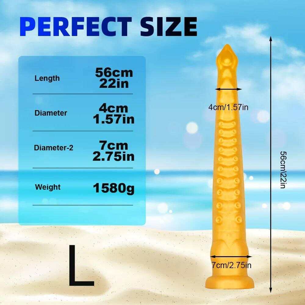 22-Inch Long Tentacle Anal Plug – Huge Liquid Silicone Butt Plug with Suction Cup