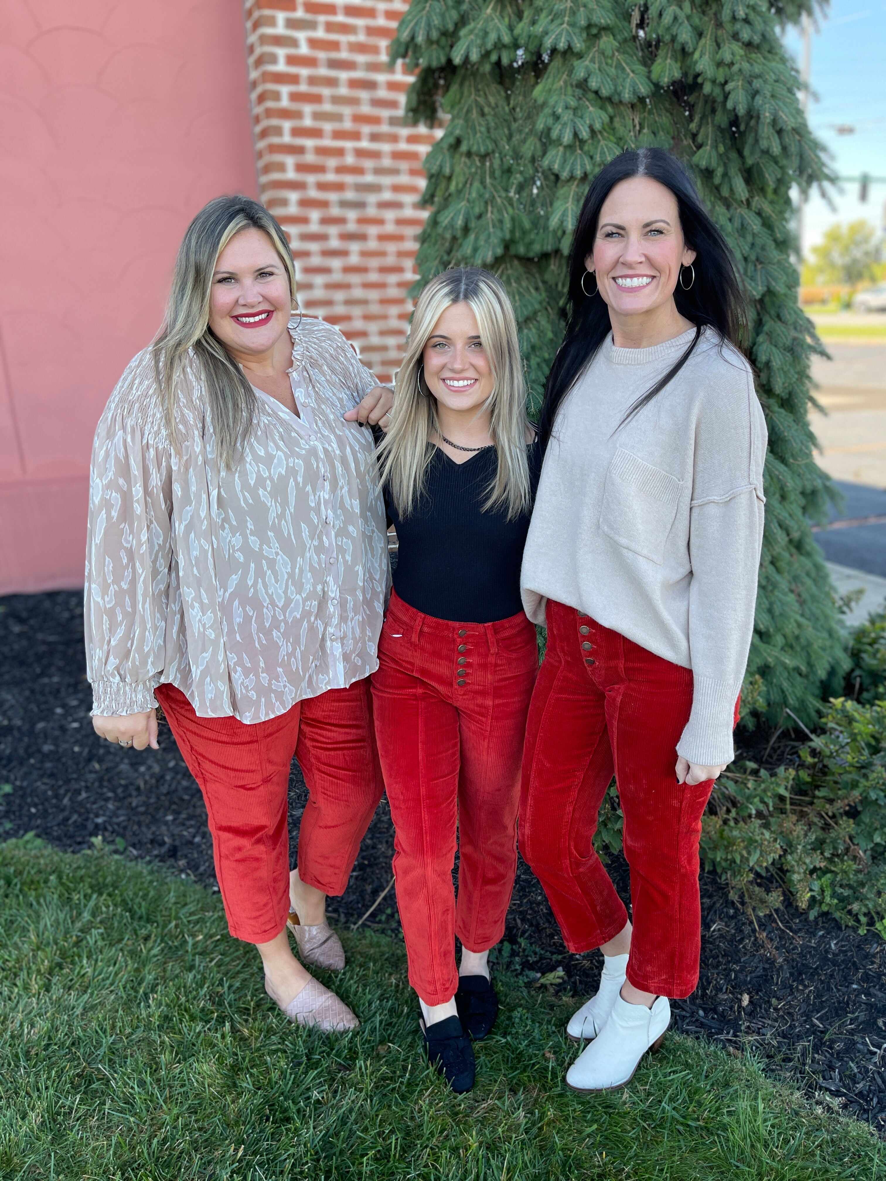 Plus/Reg Spice Up Your Life Corduroy Pants