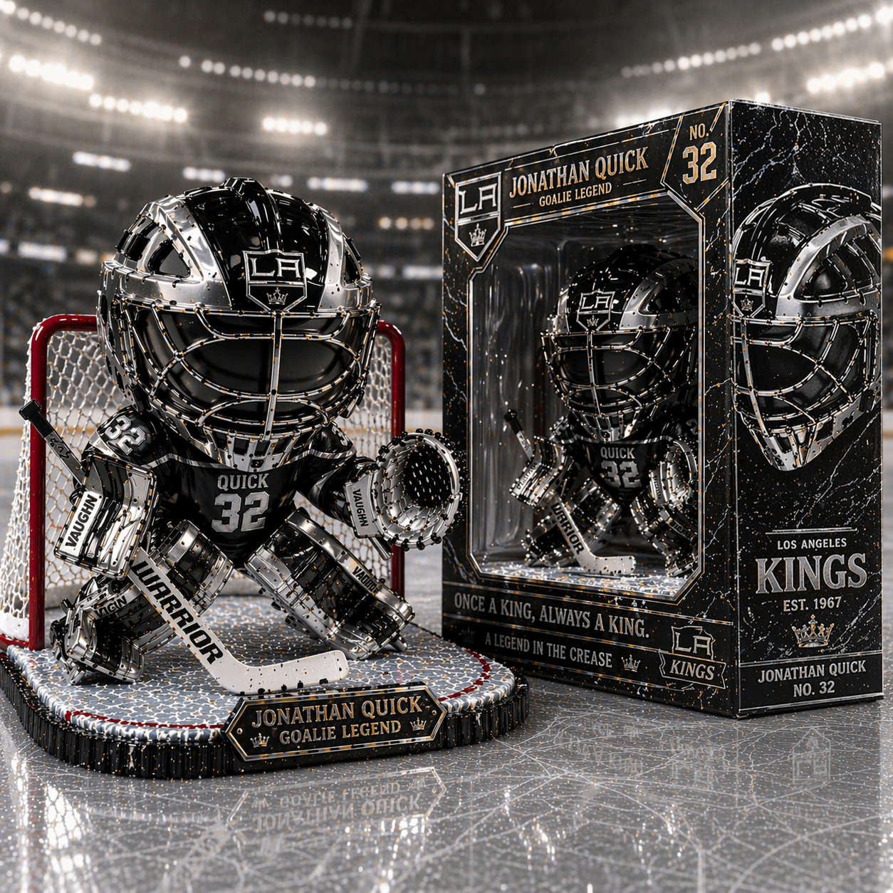 👑 Jonathan Quick #32 Goalie Legend: Metallic Collectible Figure