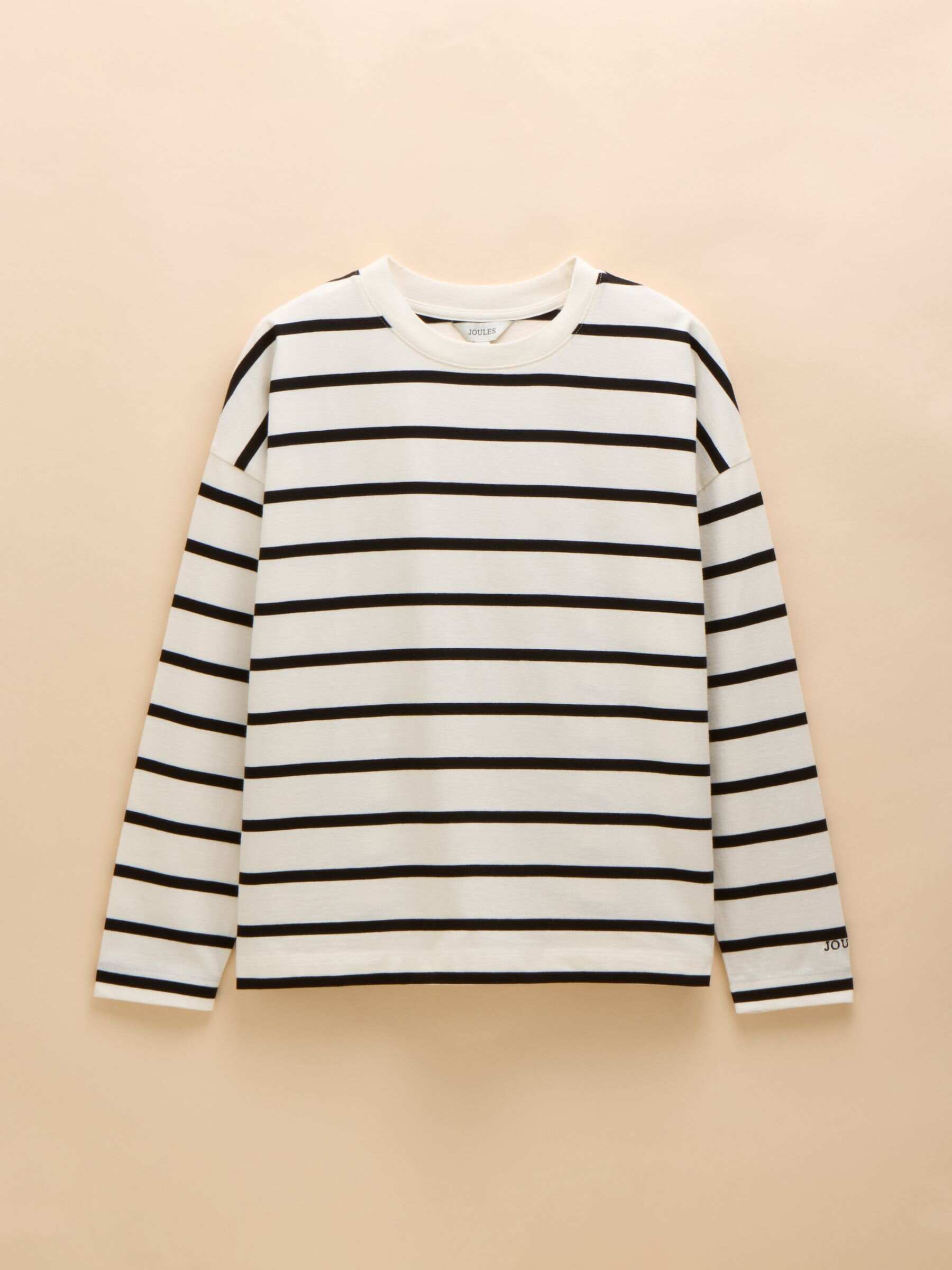 Ellie Black/Cream Long Sleeve Jersey Top