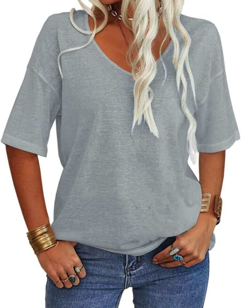FINAL SALE⚡Summer Casual Half Sleeve T-shirt Basic Tops (Multiple Colors)