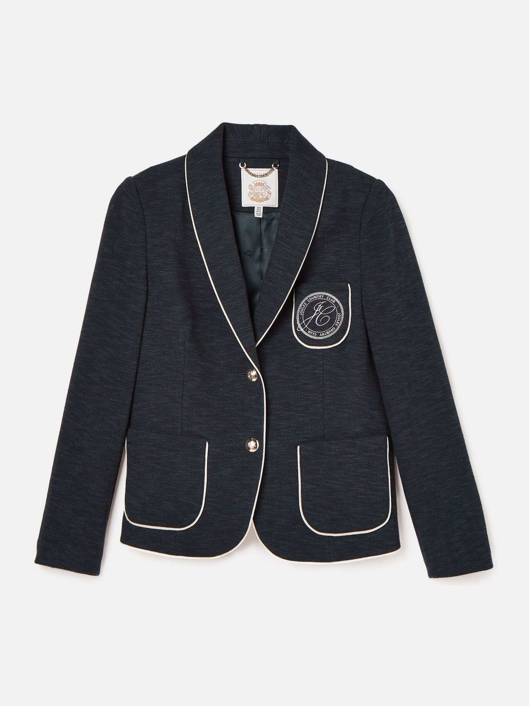 Hartley Navy Blue Shawl Collar Blazer