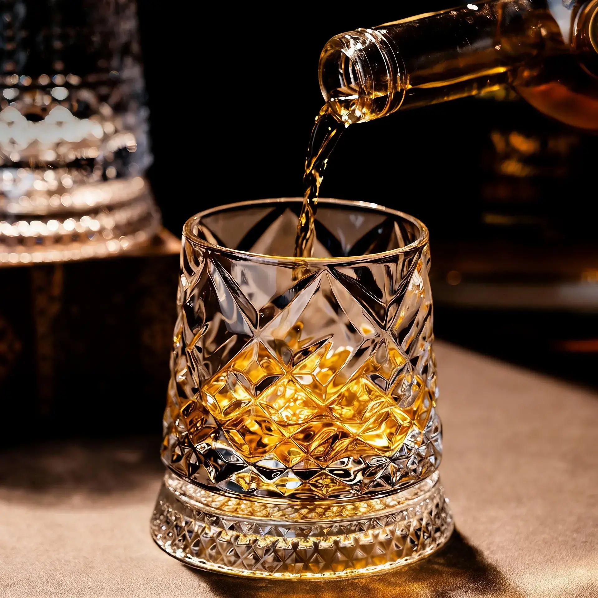 Luxury 360° Stress Relief Spinning Crystal Glass