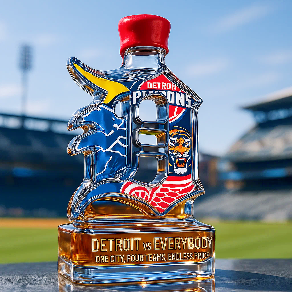Detroit Proud Legacy Whiskey Bottle