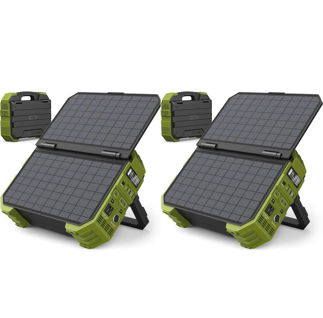 Spring Sale💥Last Day Buy 1 Get 1 Free💥Portable Power Station with Built-in Solar Panel