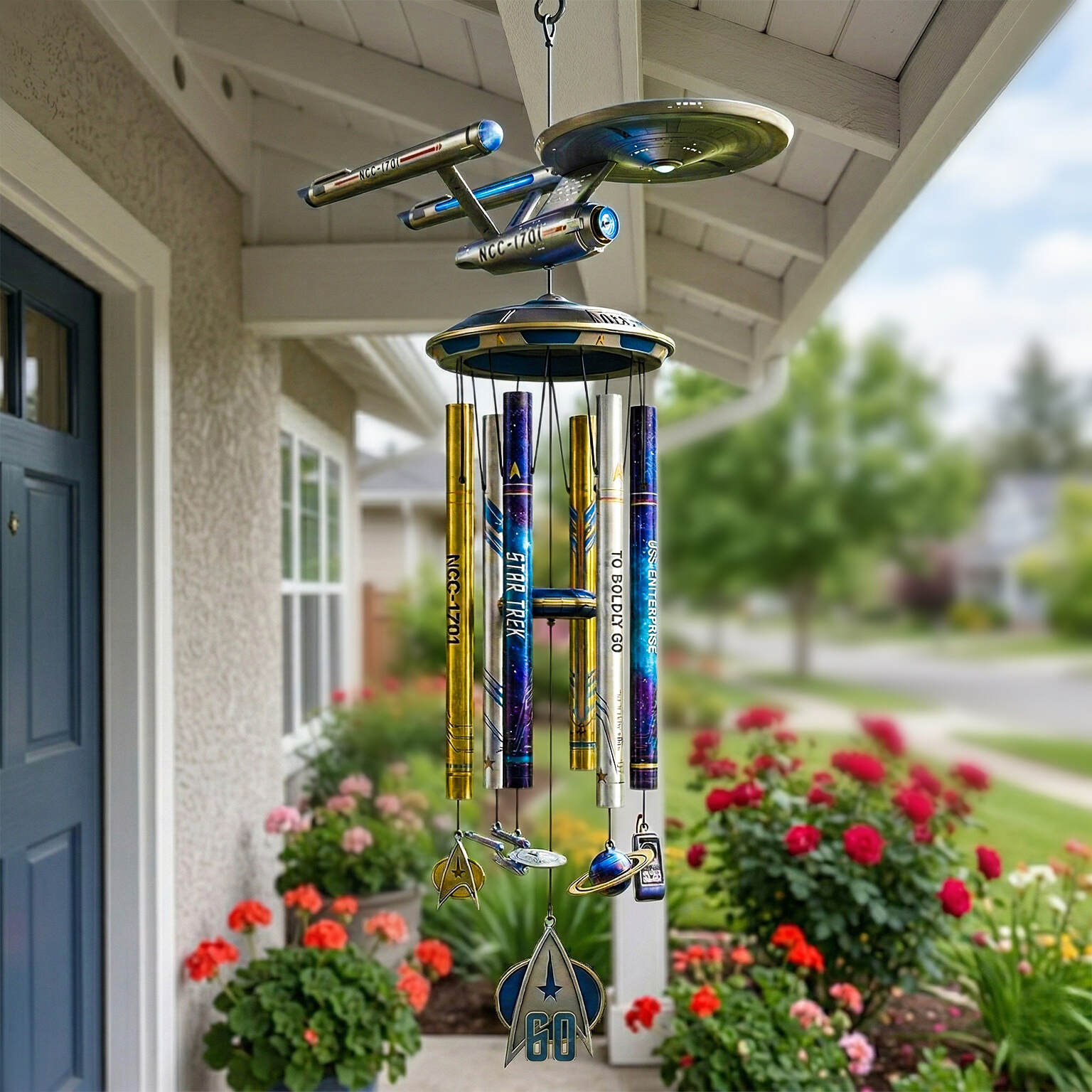 🚀 Star Trek 60th Anniversary USS Enterprise Wind Chime